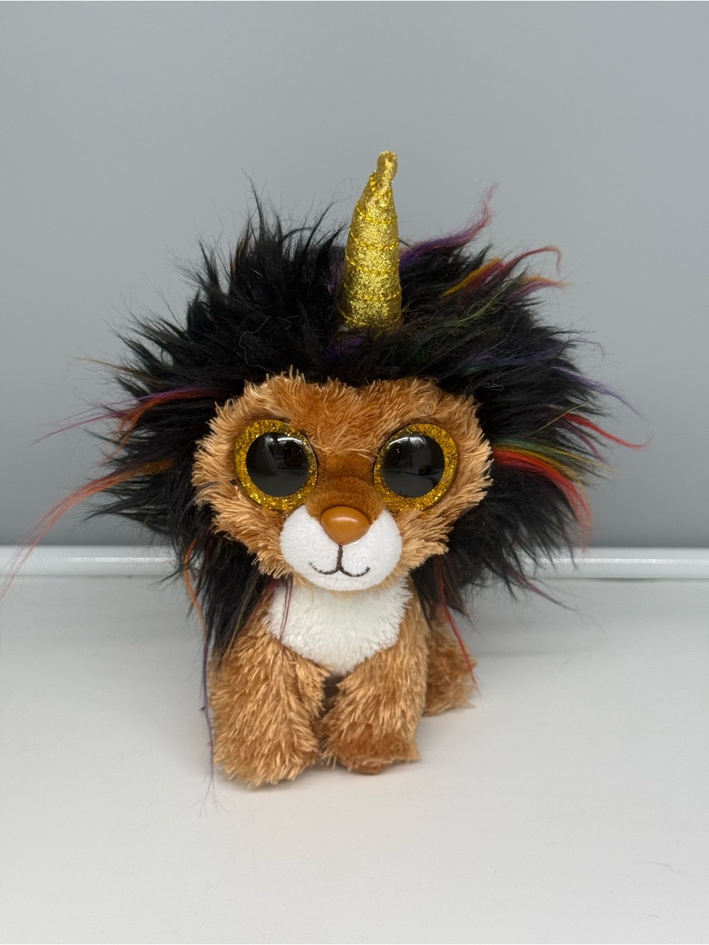 Ty 2018 Beanie Boos - RAMSEY the Unicorn Lion 7” Plush Stuffed Toy Animal